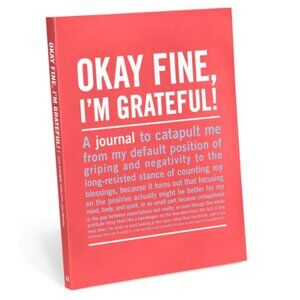 Knock Knock "Okay Fine, I'm Grateful!" Coral Gratitude Journal